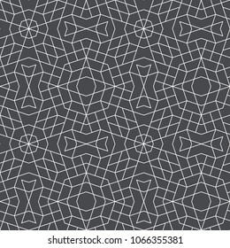 Abstract geometric pattern with crossing thin lines. Seamless linear rapport. Stylish fractal texture. Vector pattern to fill the background, laser engraving and cutting.
