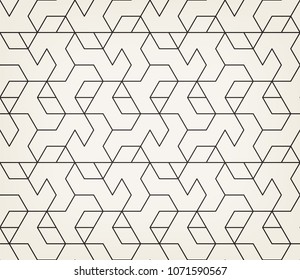 Abstract geometric pattern with crossing thin lines. Seamless linear rapport. Stylish fractal texture. Vector rapport to fill the background, laser engraving and cutting.