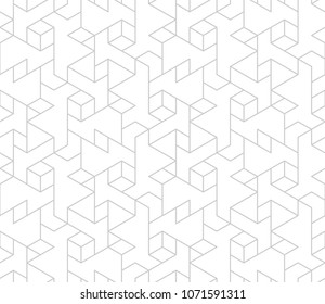 Abstract geometric pattern with crossing thin grey lines on white background. Seamless linear rapport. Stylish fractal texture. Vector pattern to fill the background, laser engraving and cutting.
