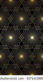 Abstract geometric pattern with crossing thin lines and polygons. Seamless linear rapport. Stylish fractal texture. Vector pattern to fill the background, laser engraving and cutting.
