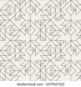 Abstract geometric pattern with crossing thin lines. Seamless linear rapport. Stylish fractal texture. Vector pattern to fill the background, laser engraving and cutting.
