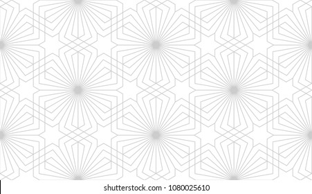 Abstract geometric pattern with crossing thin lines and polygons. Seamless linear rapport. Stylish fractal texture. Vector pattern to fill the background, laser engraving and cutting.
