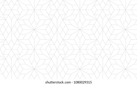Abstract geometric pattern with crossing thin lines and polygons. Seamless linear rapport. Stylish fractal texture. Vector pattern to fill the background, laser engraving and cutting.