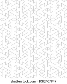 Abstract geometric pattern with crossing thin grey lines on white background. Seamless linear rapport. Stylish fractal texture. Vector pattern to fill the background, laser engraving and cutting.
