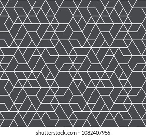 Abstract geometric pattern with crossing thin lines. Seamless linear rapport. Stylish fractal texture. Vector rapport to fill the background, laser engraving and cutting.
