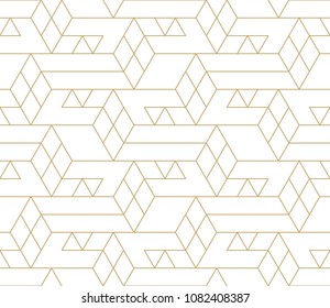 Abstract geometric pattern with crossing thin lines and polygons. Seamless linear rapport. Stylish fractal texture. Vector pattern to fill the background, laser engraving and cutting.
