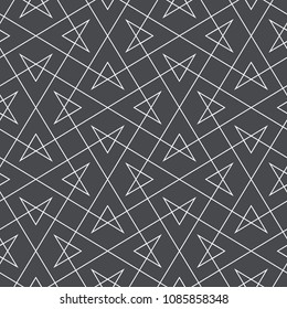 Abstract geometric pattern with crossing thin lines. Seamless linear rapport. Stylish fractal texture. Vector pattern to fill the background, laser engraving and cutting.