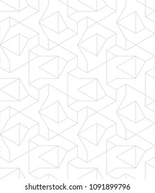 Abstract geometric pattern with crossing thin golden lines on white background. Seamless linear rapport. Stylish fractal texture. Vector pattern to fill the background, laser engraving and cutting.