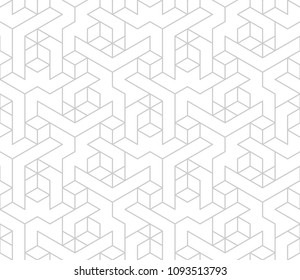 Abstract geometric pattern with crossing thin grey lines on white background. Seamless linear rapport. Stylish fractal texture. Vector pattern to fill the background, laser engraving and cutting.
