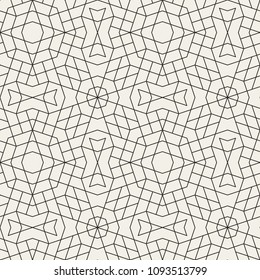 Abstract geometric pattern with crossing thin lines. Seamless linear rapport. Stylish fractal texture. Vector pattern to fill the background, laser engraving and cutting.
