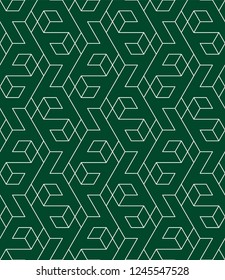 Abstract geometric pattern with crossing thin lines, triangles and polygons. Stylish texture in monochrome color. Seamless linear pattern. Modern swatch for design.