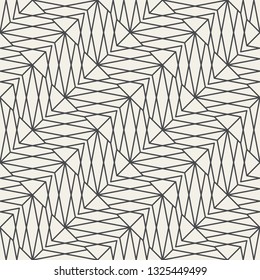 Abstract geometric pattern with crossing thin lines. Stylish diamond texture in light color. Seamless linear pattern. Modern swatch for design.