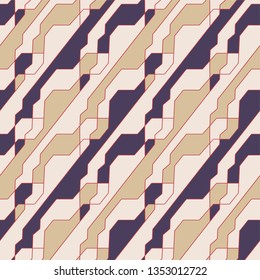 Abstract geometric pattern with crossing thin lines. Seamless linear rapport vector background. Stylish fractal texture.  Repeating geometric grid minimal design background. Textile print.