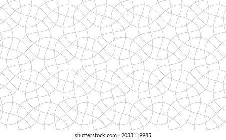 Abstract geometric pattern with crossing thin lines. Seamless linear design for textile, fabric and wrapping. Stylish vector monochrome texture. Stylish mosaic background.