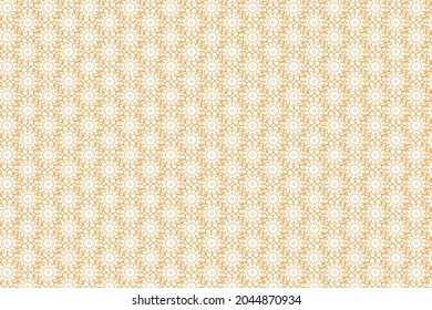 Abstract geometric pattern with crossing thin golden lines on white background. Seamless linear rapport. Stylish fractal texture. Vector pattern to fill the background, laser engraving and cutting.