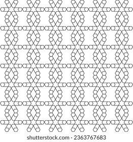 Abstract geometric pattern with crossing thin straight lines. Stylish texture in gray color, Seamless linear pattern, Vector seamless pattern. Modern stylish texture with monochrome trellis.