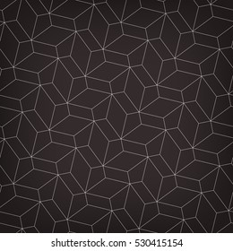 Abstract geometric pattern with crossing thin lines. Stylish texture in gray color. Seamless linear pattern.