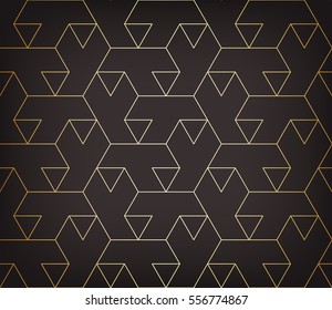 Abstract geometric pattern with crossing thin white lines on black background. Seamless linear rapport. Stylish vector texture
 