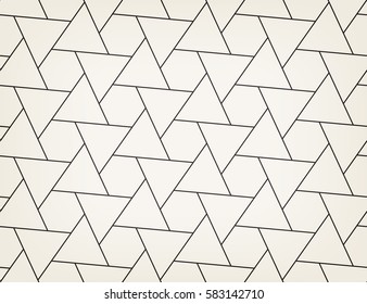 Abstract geometric pattern with crossing thin dark lines on light background. Seamless linear rapport. Stylish vector texture. 