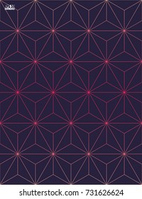 Abstract geometric pattern with crossing thin lines. Seamless linear pattern.