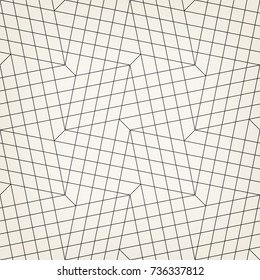 Abstract geometric pattern with crossing thin gray lines on light background. Seamless linear rapport. Stylish fractal texture. Vector rapport to fill the background, laser engraving and cutting.