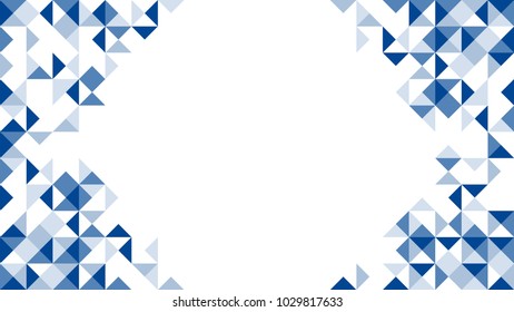 Abstract geometric pattern dark blue color illustration isolated on white background with copy space, vector eps 10