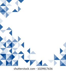 Abstract geometric pattern dark blue color illustration isolated on white background with copy space, vector eps 10