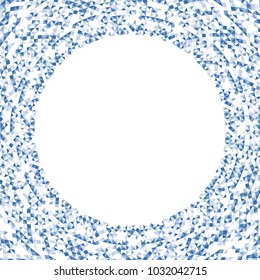 Abstract geometric pattern dark blue color illustration isolated on white background with copy space circle shape, vector eps 10