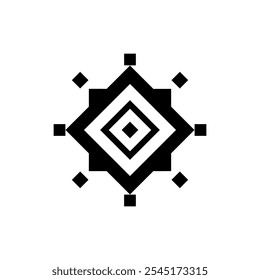 abstract geometric pattern decorative ornament in ethnic style aztec motif tribal pattern vector illustration