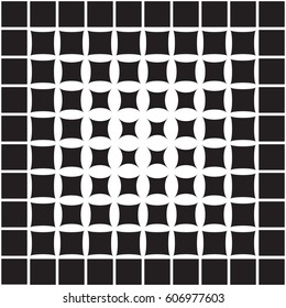 Abstract geometric pattern from the decreasing geometric forms to the center, halftone