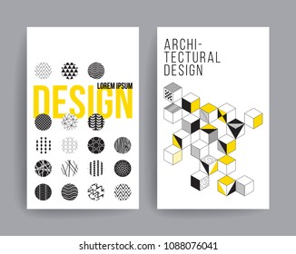 Abstract geometric pattern design and background. Memphis design for cover, poster, template, brochure, decorated flyer.