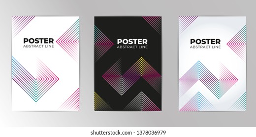 Abstract geometric pattern design and background A4 Set. Use for modern design, cover, template, decorated, brochure, flyer. Abstract Colorful Banner Background
