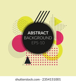 Abstract Geometric Pattern Design and Background Vector Template. Modern Trendy Geometry Form and Elements