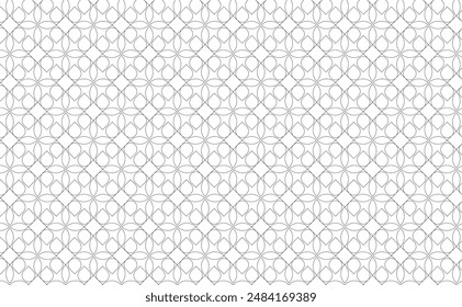 Abstract geometric pattern design background vector. Wallpaper design with floral motif outline