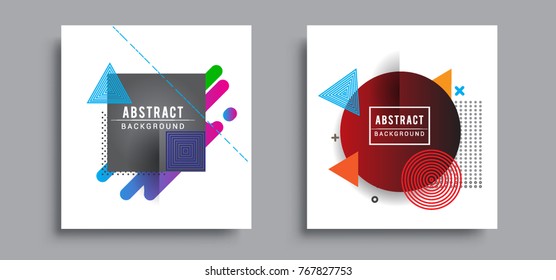 Abstract geometric pattern design and background. Set of templates for modern design, cover, template, decorated, brochure, flyer.
