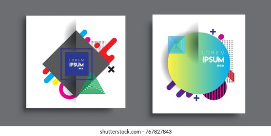 Abstract geometric pattern design and background. Set of templates for modern design, cover, template, decorated, brochure, flyer.