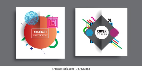Abstract geometric pattern design and background. Set of templates for modern design, cover, template, decorated, brochure, flyer.