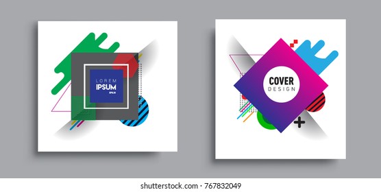 Abstract geometric pattern design and background. Set of templates for modern design, cover, template, decorated, brochure, flyer.