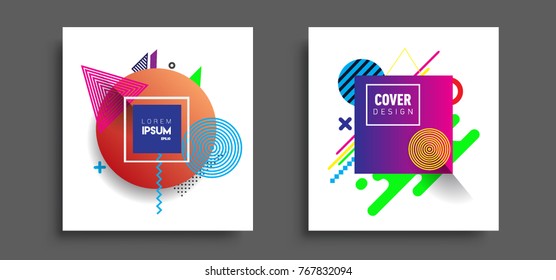 Abstract geometric pattern design and background. Set of templates for modern design, cover, template, decorated, brochure, flyer.