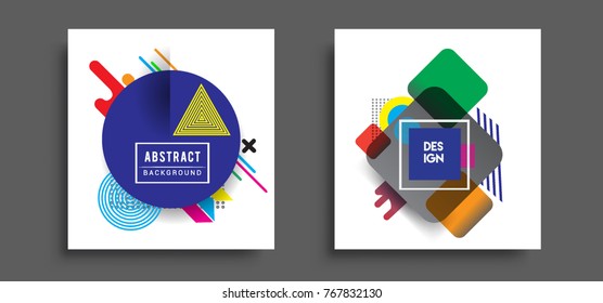 Abstract geometric pattern design and background. Set of templates for modern design, cover, template, decorated, brochure, flyer.
