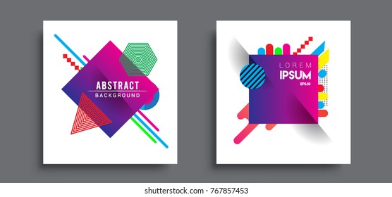 Abstract geometric pattern design and background. Set of templates for modern design, cover, template, decorated, brochure, flyer.