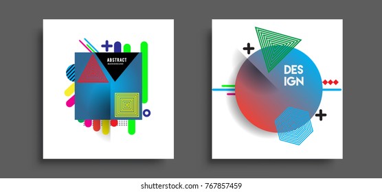 Abstract geometric pattern design and background. Set of templates for modern design, cover, template, decorated, brochure, flyer.