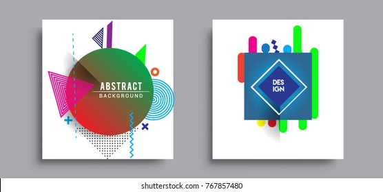 Abstract geometric pattern design and background. Set of templates for modern design, cover, template, decorated, brochure, flyer.