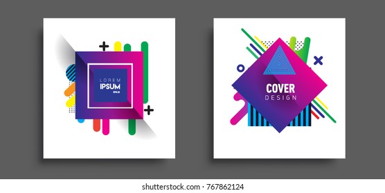 Abstract geometric pattern design and background. Set of templates for modern design, cover, template, decorated, brochure, flyer.