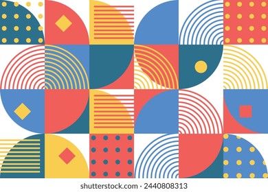 abstract geometric pattern design circles seamless pattern. Vector, branding, poster, circle illustration