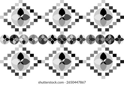Abstract geometric pattern design digital art monochrome colors contemporary style close-up view visual concepts for modern decor