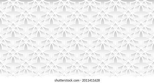    Abstract geometric pattern design modern. Elegant of floral white and gray background for upholstery, carpet,wallpaper,clothing,wrapping,batik,fabric. Vector illustration.Eps10