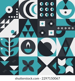 Abstraktes geometrisches Musterdesign im modernen Stil. Vektorgrafik.