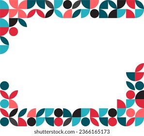 Abstract geometric pattern design in retro style. Vector illustration