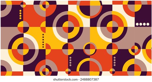 Abstract geometric pattern design Retro style, soft colors, background illustration
